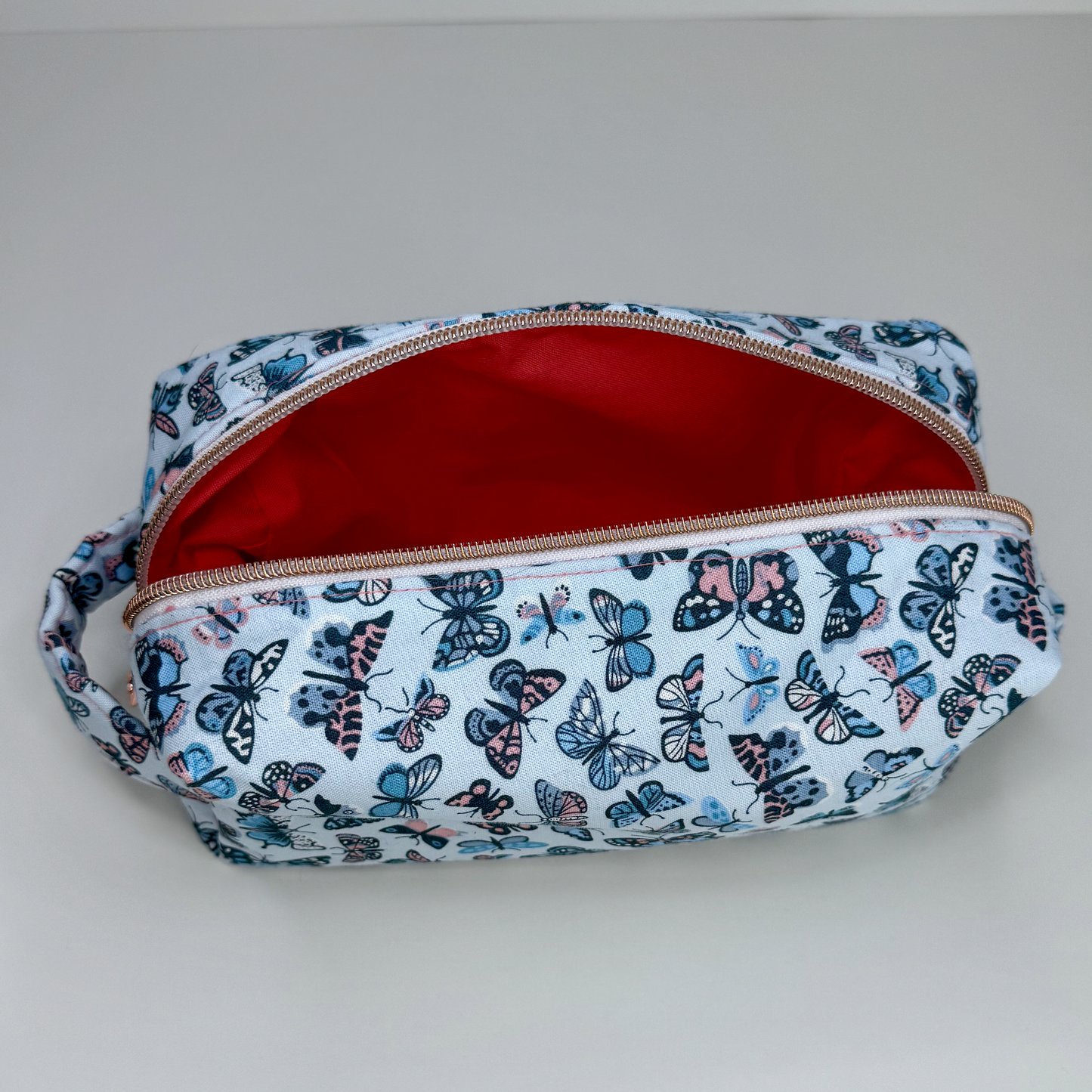 Boxy Cotton Cosmetic Pouch - Whimsical Wings