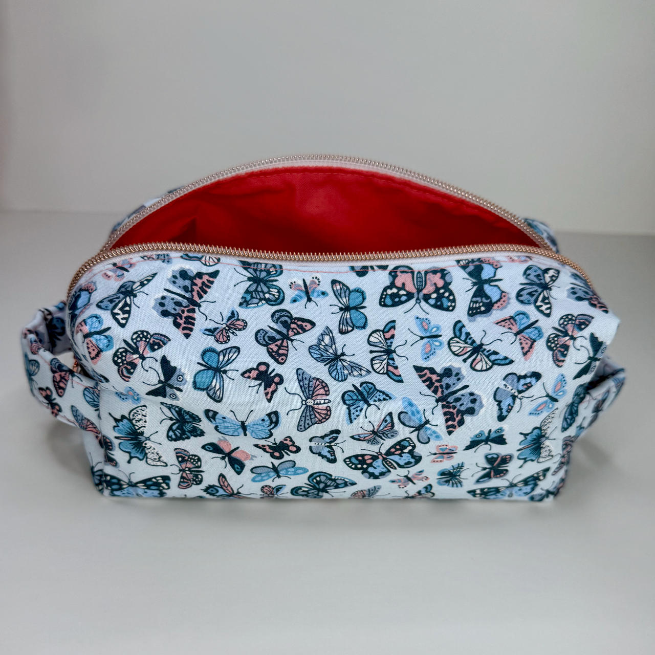 Boxy Cotton Cosmetic Pouch - Whimsical Wings
