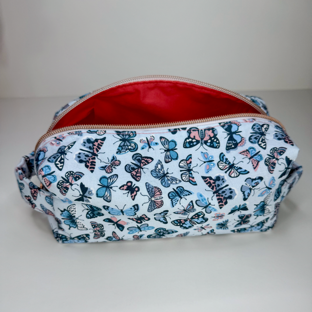 Boxy Cotton Cosmetic Pouch - Whimsical Wings