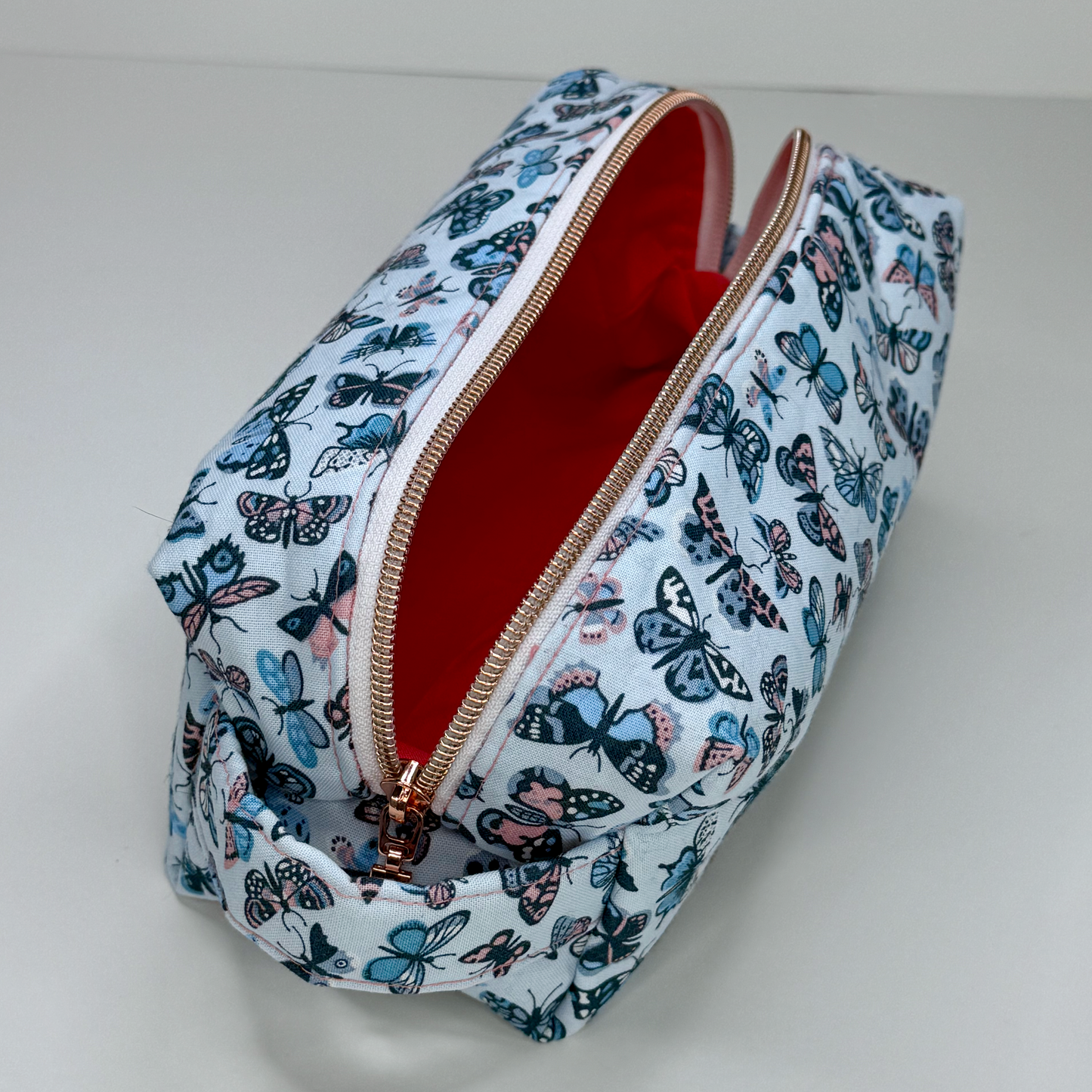 Boxy Cotton Cosmetic Pouch - Whimsical Wings