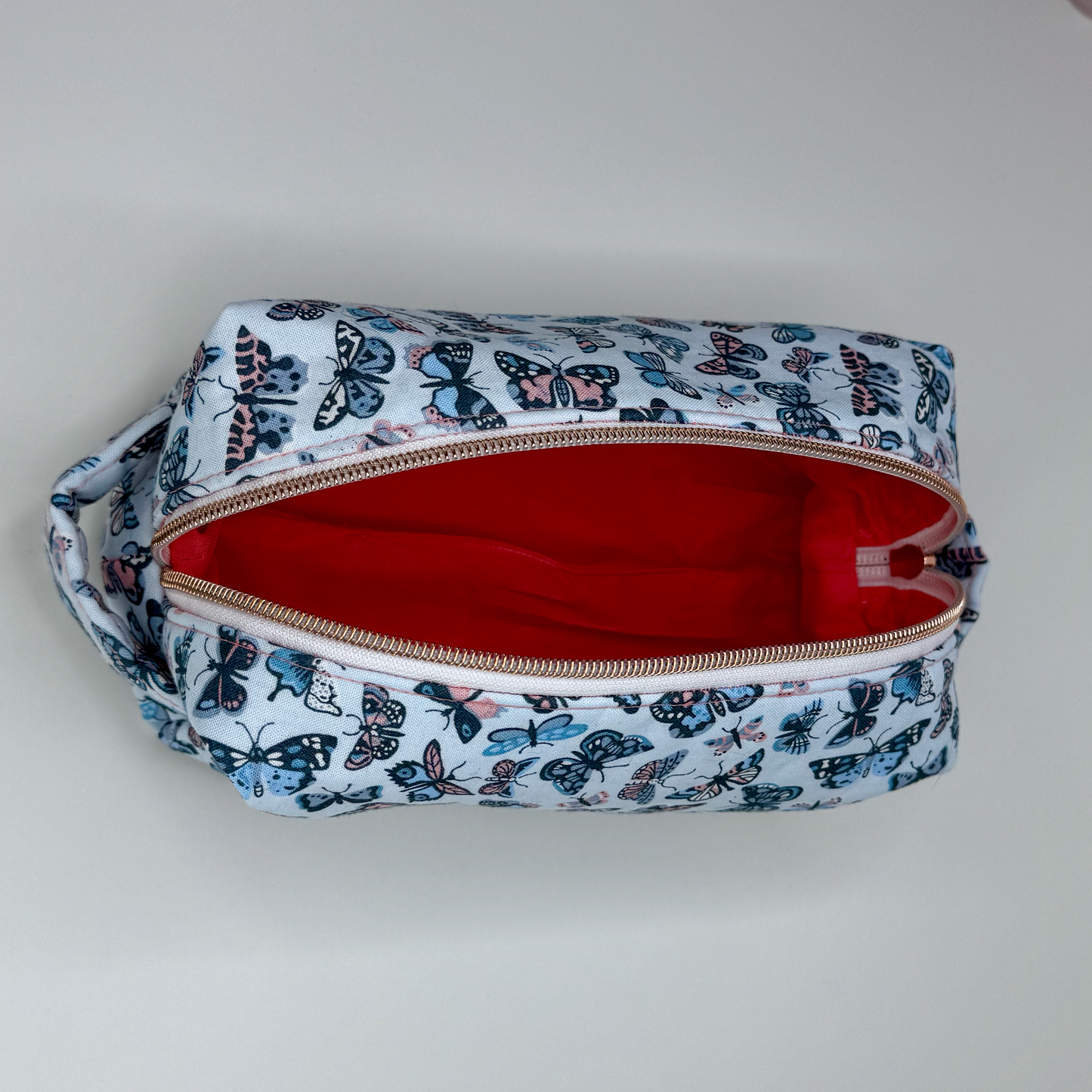 Boxy Cotton Cosmetic Pouch - Whimsical Wings