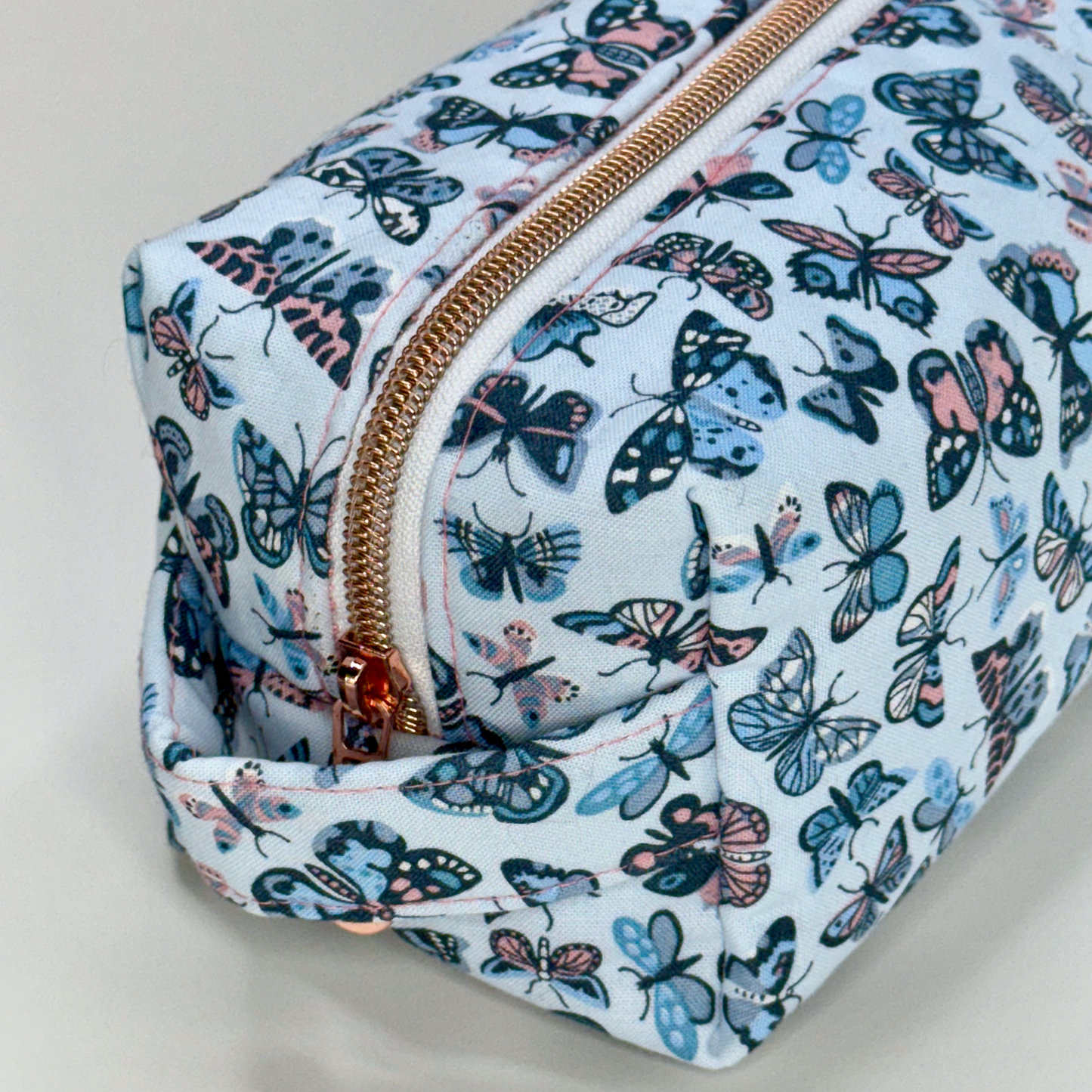 Boxy Cotton Cosmetic Pouch - Whimsical Wings
