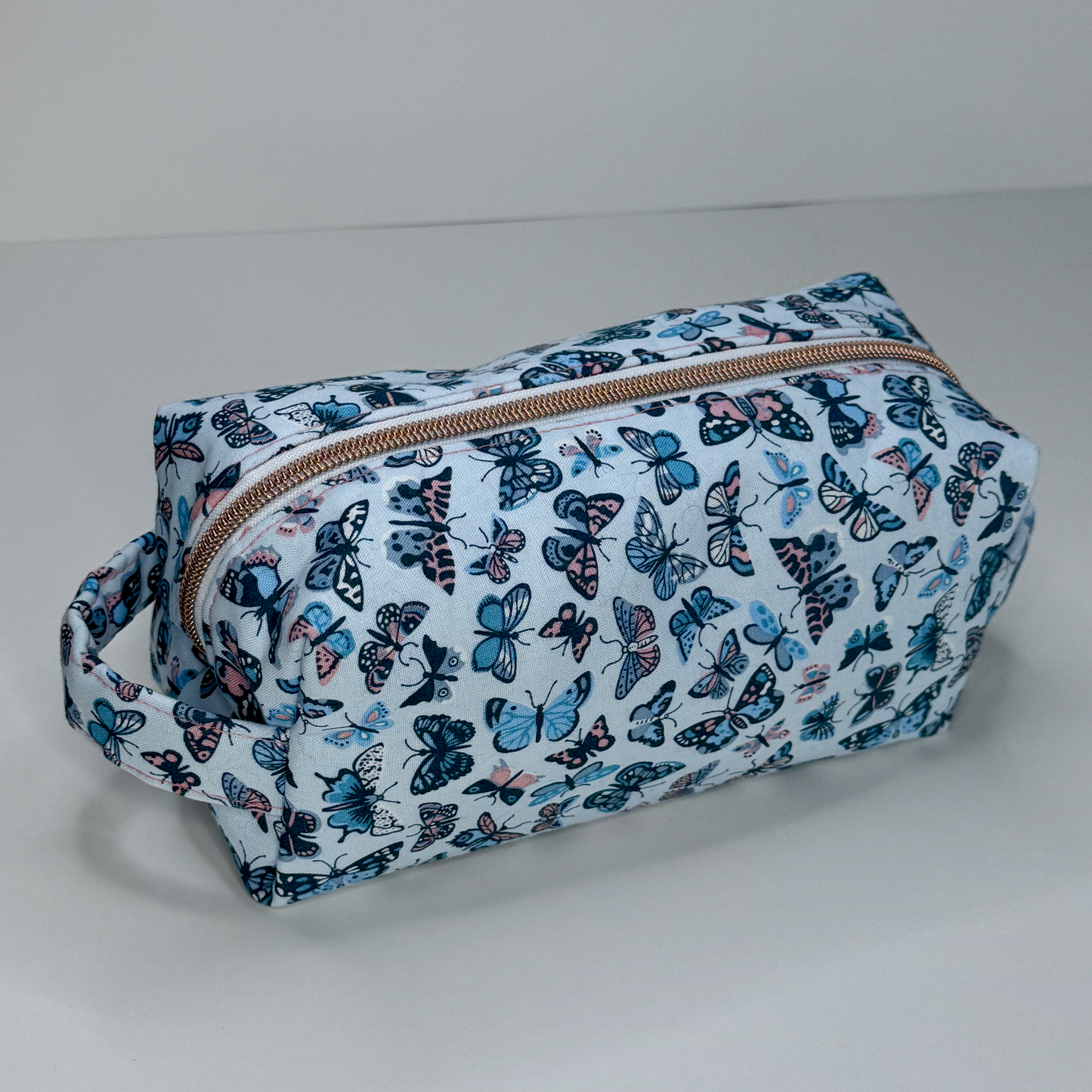 Boxy Cotton Cosmetic Pouch - Whimsical Wings
