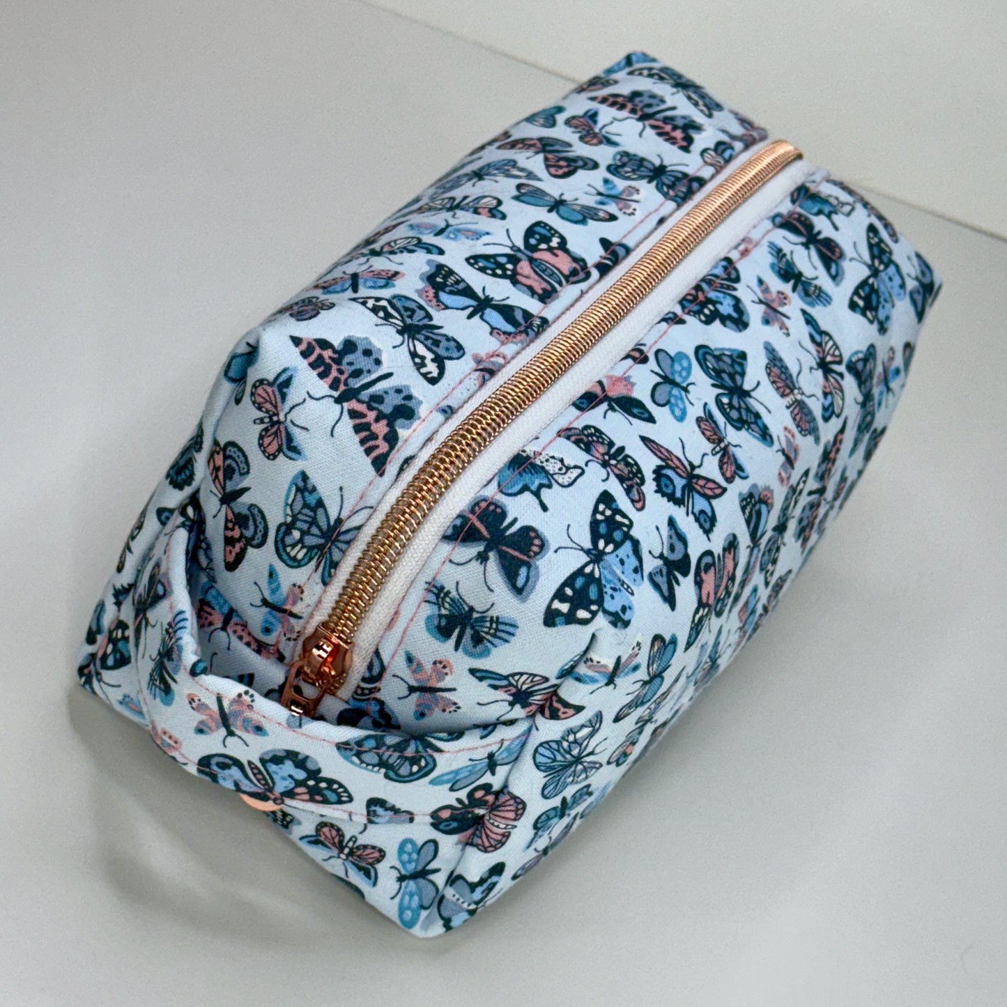 Boxy Cotton Cosmetic Pouch - Whimsical Wings
