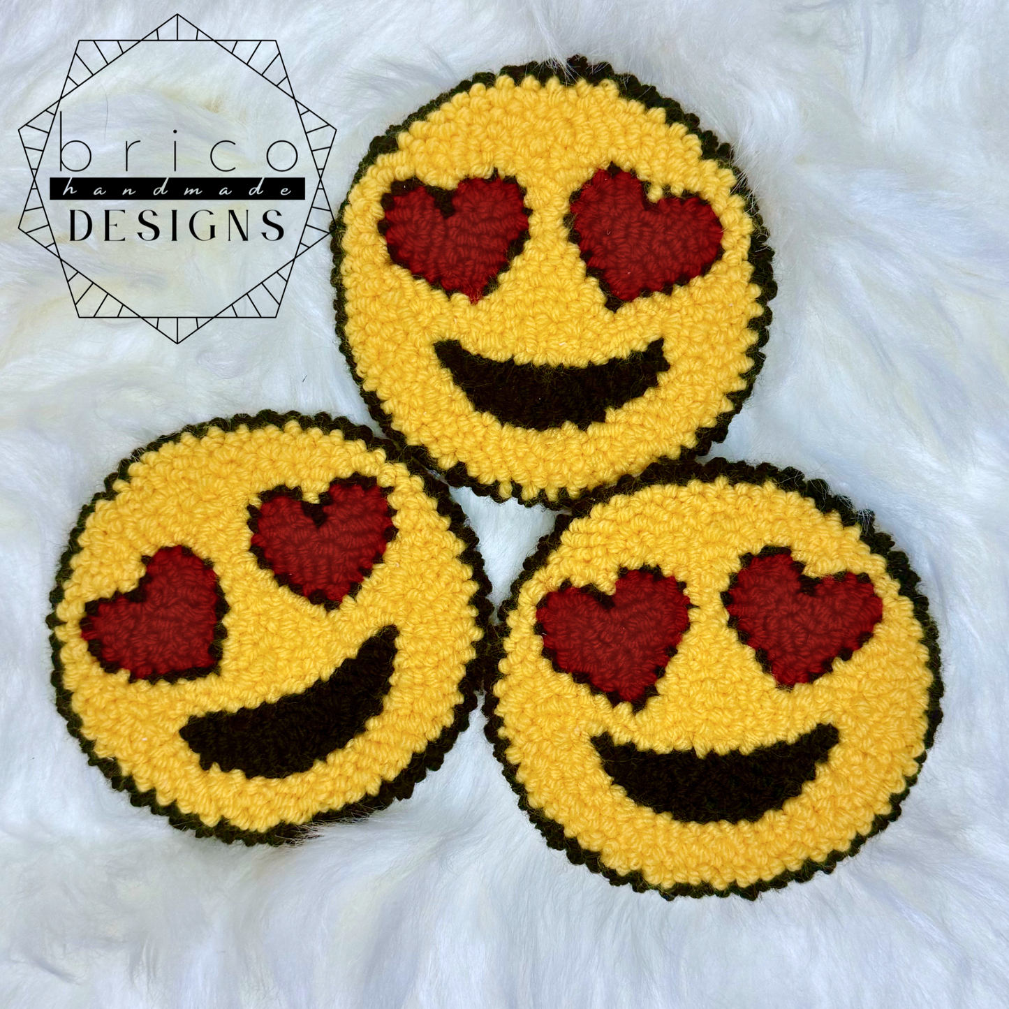 Heart Eyes Mug Rug