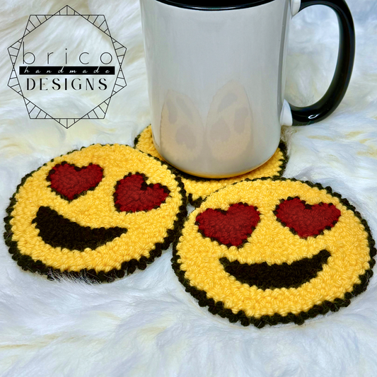 Heart Eyes Mug Rug