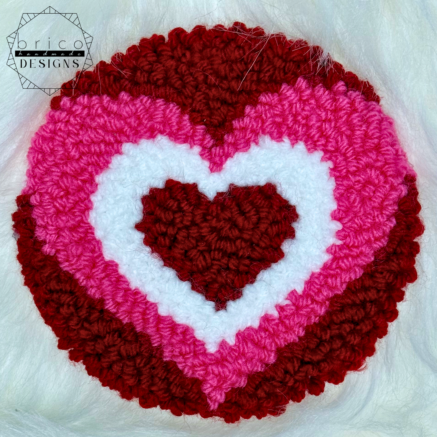 Tri-Colored Hearts Mug Rug