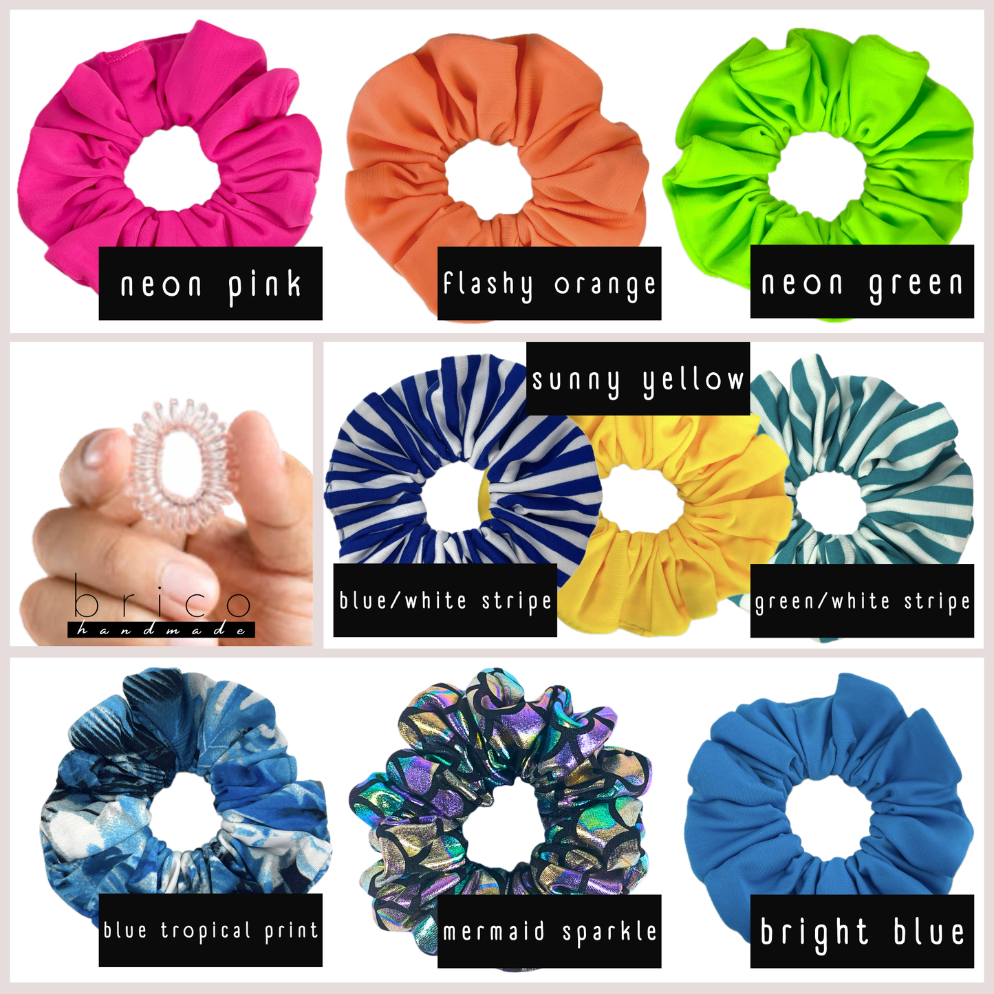 Super Stretch Yoga & Swim Coil Scrunchies