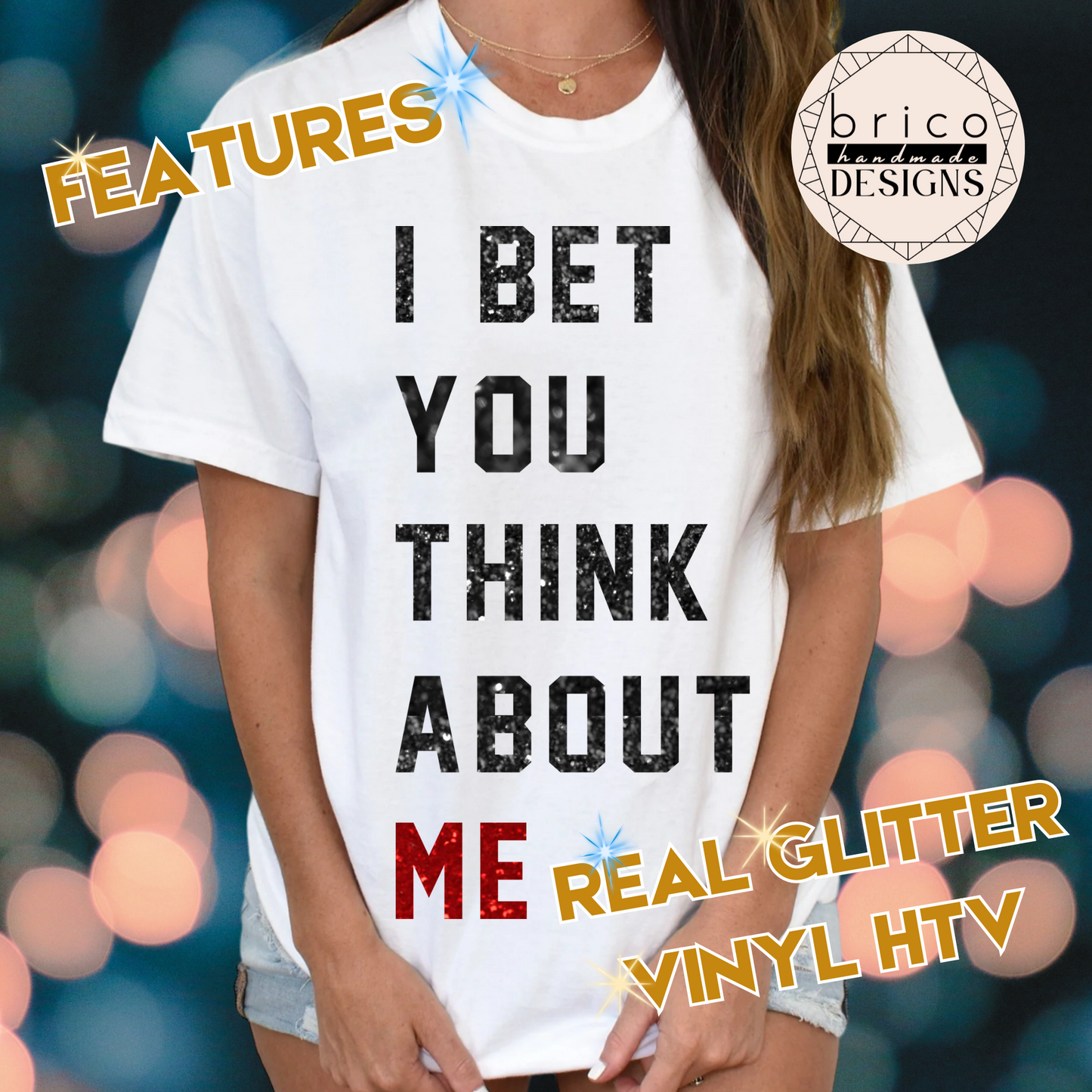 "I Bet You Think About Me" Glitter Tee | Taylor Swift