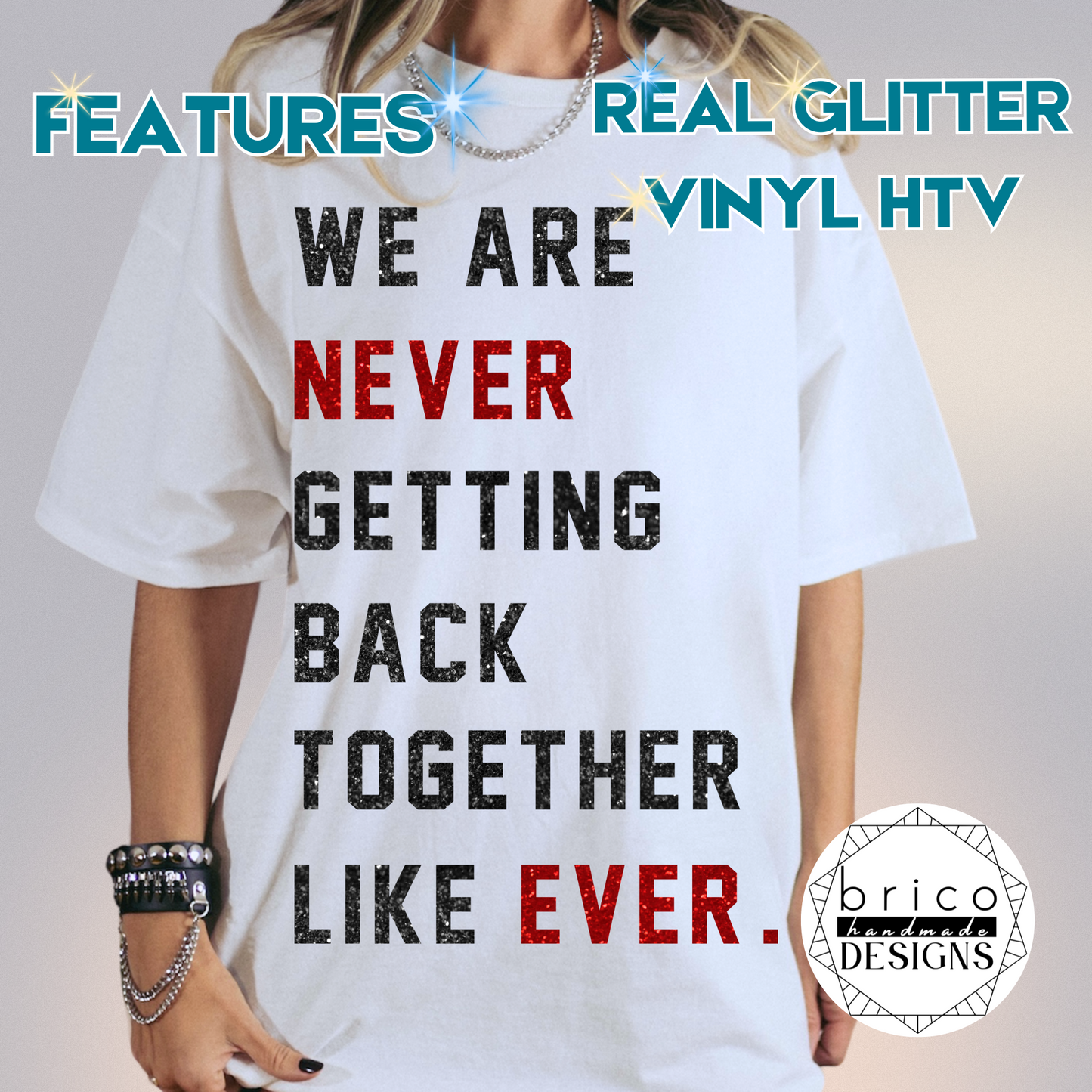 "We Are Never Getting Back Together" Glitter Tee | Taylor Swift