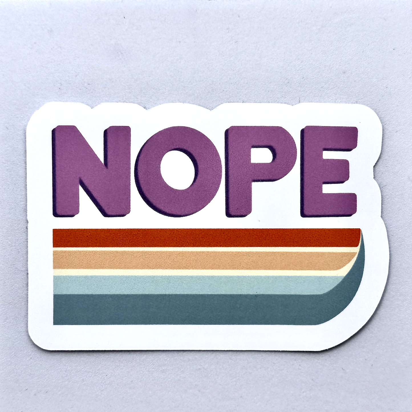 "NOPE" Retro Matte Vinyl Sticker