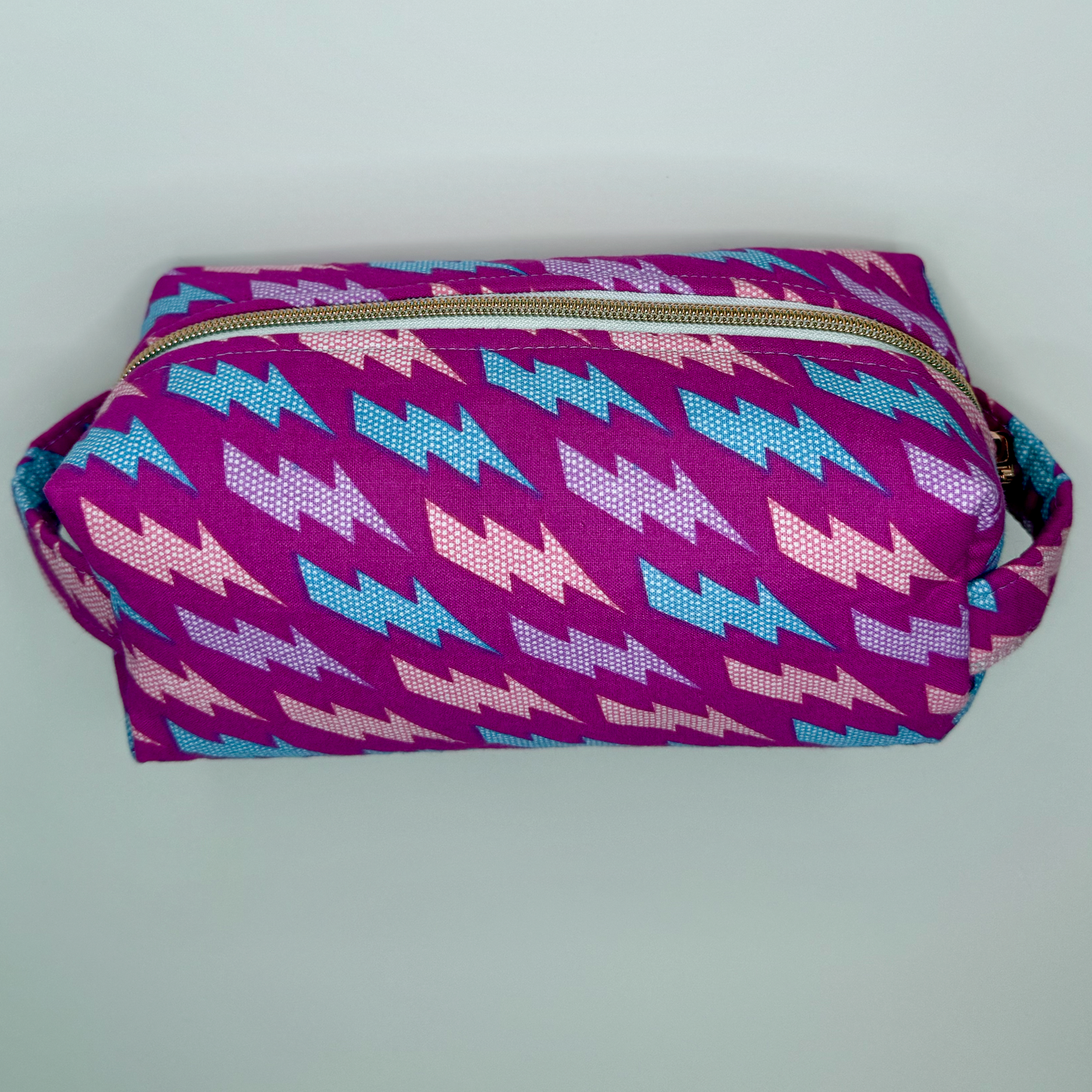 Boxy Cotton Cosmetic Pouch - Electric Dreams