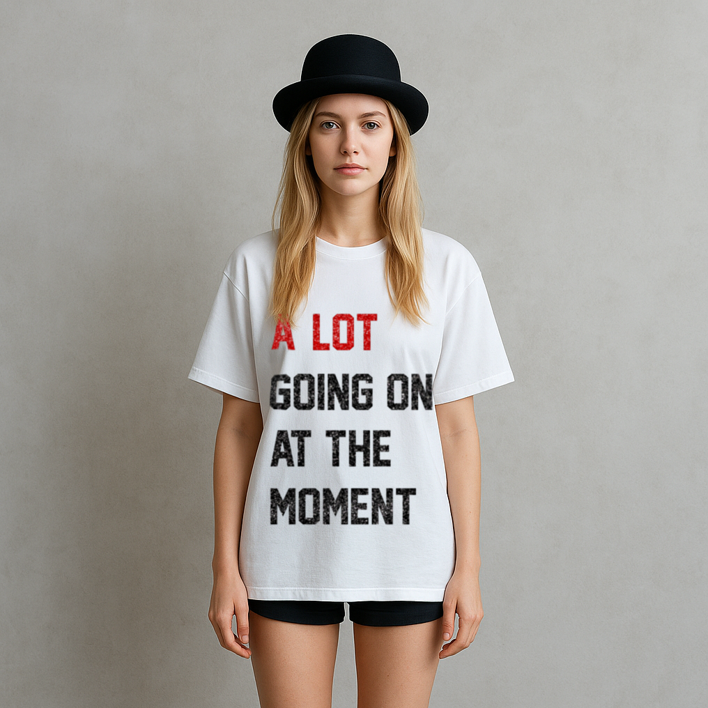 Taylor Swift "A Lot Going On" Glitter Text Tee | Swiftie Gift