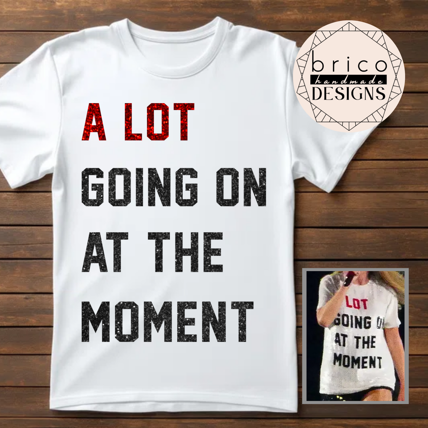 A Lot Going On At The Moment Glitter Text Unisex T-Shirt