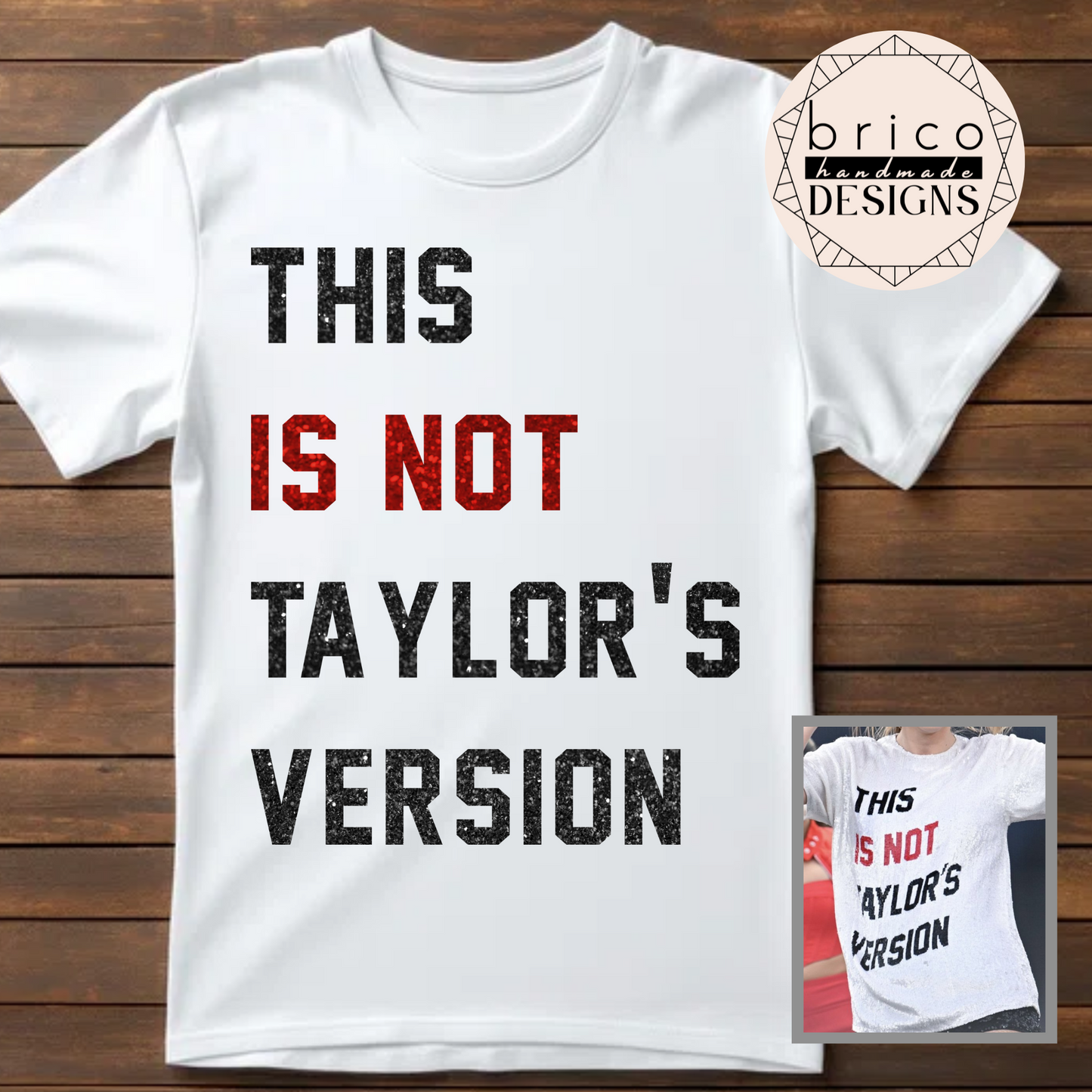 This is Not Taylor's Version Glitter Text Unisex T-Shirt