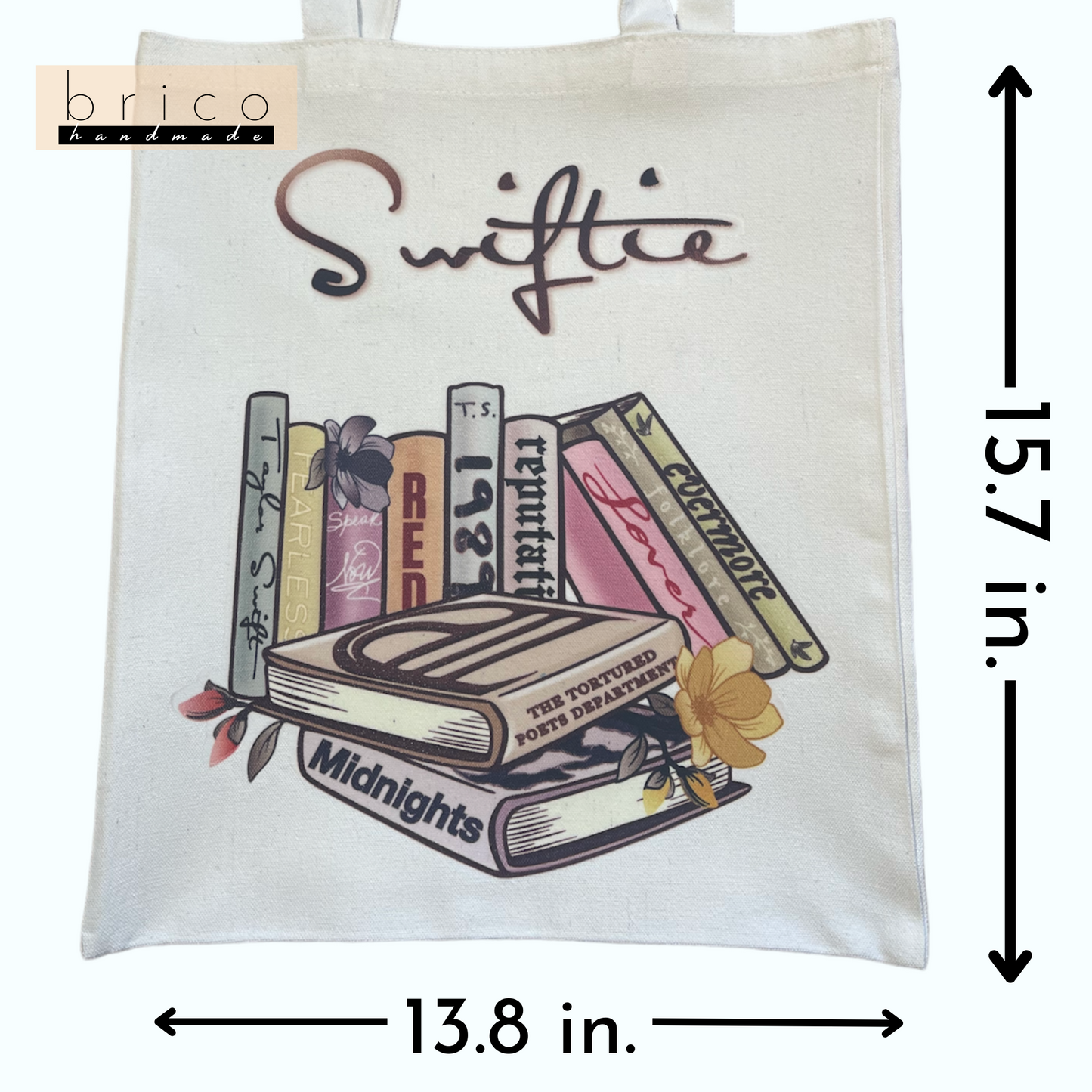 Taylor Swift Albums as Bookset Canvas Tote Bag